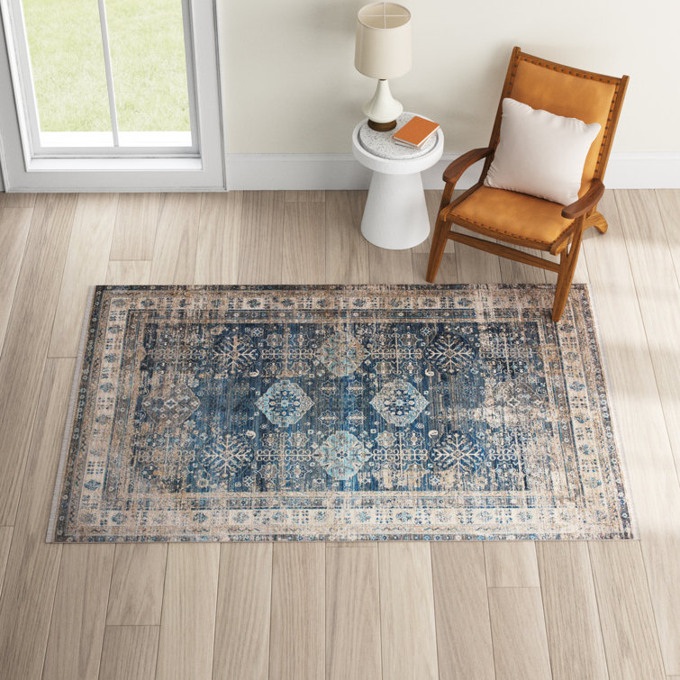 Langley Street Howton Performance Blue/Beige/Brown Rug & Reviews Wayfair